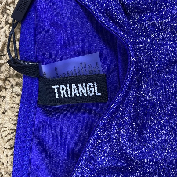 Triangl Sparkle Vinca Mana 2-piece bikini swim suit, sz Small, blue purple NWT - Picture 6 of 10